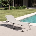 2 bains de soleil de plage transats pliants en aluminium Seychelles Vente