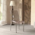 Chaise salle à manger bar transparent empilable Cristal Light polycarbonate Grand Soleil Design Achat