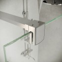 Cabine de douche verre trempé transparent de 8 mm 100x190cm Walk In Vente