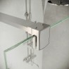 Cabine de douche verre trempé transparent de 8 mm 100x190cm Walk In Vente