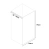 Cabine de douche verre trempé transparent de 8 mm 100x190cm Walk In Remises