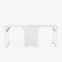 Table manucure peu encombrante Double plateau et Roues Dabol Choix