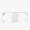 Table manucure peu encombrante Double plateau et Roues Dabol Choix