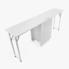 Table manucure peu encombrante Double plateau et Roues Dabol Catalogue