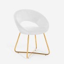 Chaise fauteuil velours séjour cuisine restaurant pieds dorées Wisel Choix