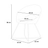 Chaise fauteuil velours séjour cuisine restaurant pieds dorées Wisel 