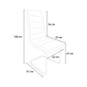 Chaise cuisine salle à manger élégante dossier haut en similicuir Dudak Caractéristiques