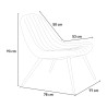 Fauteuil design moderne pour le salon assise côtelée en velours Rajin Caractéristiques