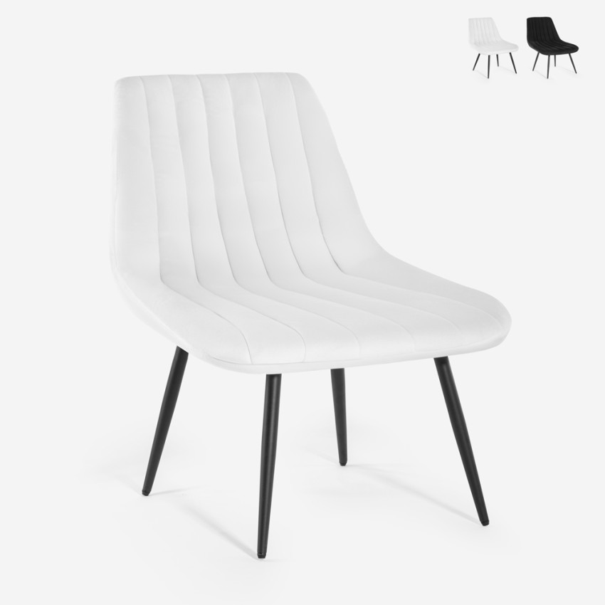 Fauteuil design moderne pour le salon assise côtelée en velours Rajin Vente Fauteuil design moderne pour le salon assise côtelée en velours Rajin Vente