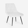 Fauteuil design moderne pour le salon assise côtelée en velours Rajin Réductions