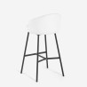 Tabouret haut bar cuisine design moderne velours métal noir Cincinnati Choix