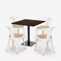 ensemble table horeca 90x90cm bar restaurant et 4 chaises style dunmore Prix