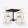 ensemble table horeca 90x90cm bar restaurant et 4 chaises style dunmore Prix