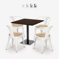 Horeca set met tafel 90x90 cm en 4 stoelen Dunmore Aanbieding