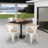 Horeca set met tafel 90x90 cm en 4 stoelen Dunmore Model