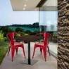 ensemble 2 chaises style et table horeca 70x70cm bar restaurants starter 