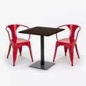 Horeca set met 2 stoelen en salontafel 70x70 cm Starter 