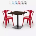 ensemble 2 chaises style et table horeca 70x70cm bar restaurants starter Prix