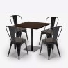 Horeca set met tafel 90x90 cm en 4 stoelen Edgar 