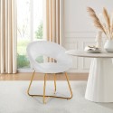 Chaise fauteuil velours séjour cuisine restaurant pieds dorées Wisel Remises