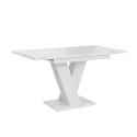 Table extensible moderne blanche 120-160x80cm effet marbre Masiv Offre