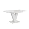 Table extensible moderne blanche 120-160x80cm effet marbre Masiv Offre