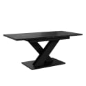 Table extensible de salon séjour 8 places noir effet marbre Bronx Vente