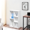 Witte boekenkast met 5 moderne kubusvormige vakken 50x25x80 cm Ika 3 Aanbieding