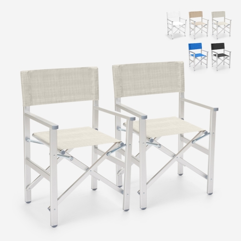 Set van 2 opvouwbare draagbare strandstoelen Regista Gold Aanbieding