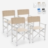Set van 4 opvouwbare draagbare strandstoelen Regista Gold Korting