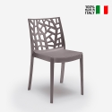 Set van 23 moderne en stapelbare stoelen Matrix BICA voor restaurant of bar Afmetingen