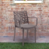 Set van 23 polypropyleen stoelen met armleuningen Matrix Armchair BICA Afmetingen