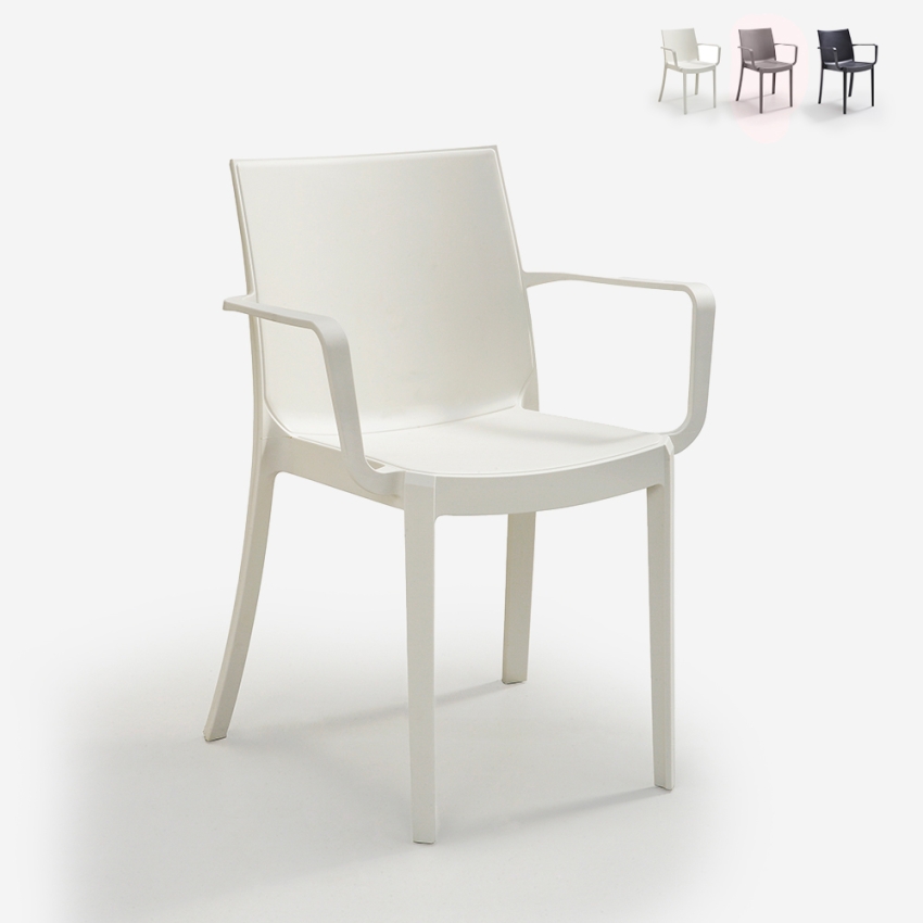 Chaise empilable avec accoudoirs pour bar de jardin extérieur Victoria BICA Promotion Chaise empilable avec accoudoirs pour bar de jardin extérieur Victoria BICA Promotion