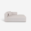 Canapé d'angle modulaire 3 places avec péninsule en tissu Rylos Choix