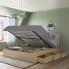 Modern design tweepersoonsbed met opbergruimte 160x200 cm Steyr King 