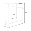 Meuble de salle de bain moderne polyvalent 2 portes 2 tiroirs 60cm Takari 