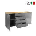 Modern dressoir Klihe met 4 laden en 2 deuren, 170,9 x 44,4 x 80,8 cm Verkoop