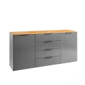 Modern dressoir Klihe met 4 laden en 2 deuren, 170,9 x 44,4 x 80,8 cm Aanbod