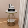 Ronde salontafel zwart met gouden metaal en marmer 45x63 cm Neep L Catalogus