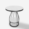 Table basse ronde 50x63cm en métal doré noir et marbre Neep XL Achat