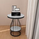 Table basse ronde 50x63cm en métal doré noir et marbre Neep XL Catalogue