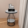 Table basse ronde 50x63cm en métal doré noir et marbre Neep XL Catalogue