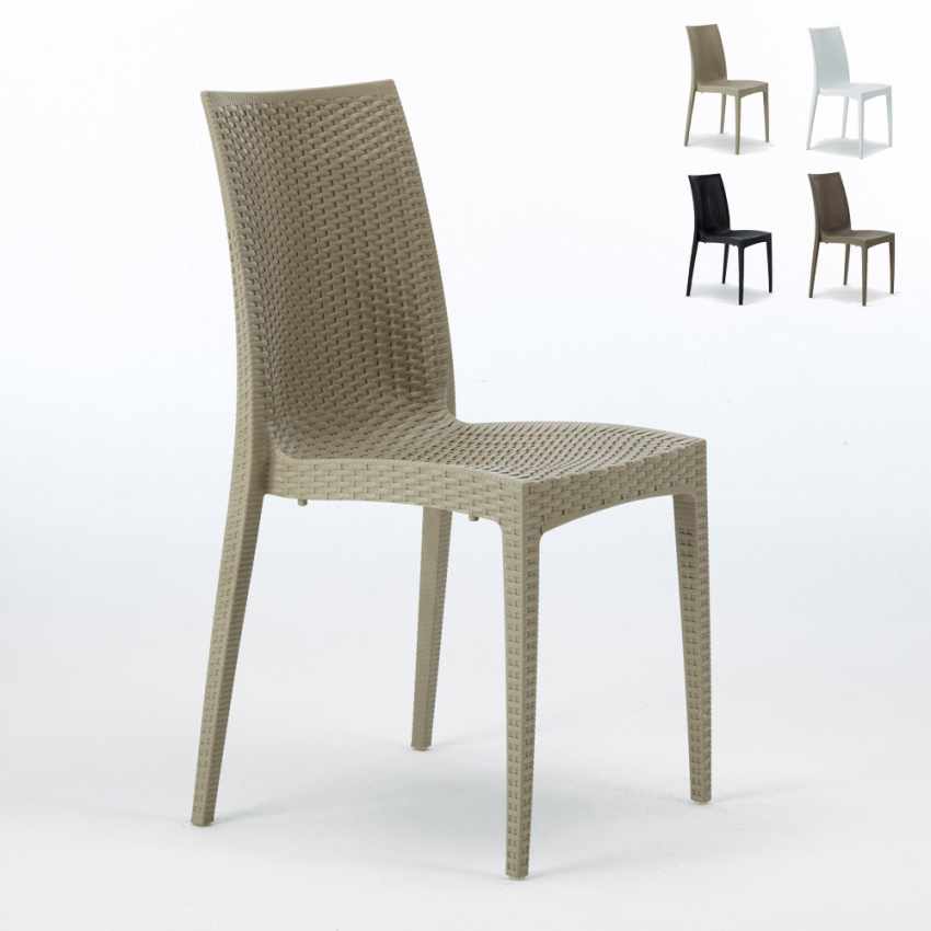 Grand Soleil Stoelen in polyrattan. Ideaal voor cafès restaurants en ijssalon. Stapelbaar Bistrot Aanbieding Grand Soleil Stoelen in polyrattan. Ideaal voor cafès restaurants en ijssalon. Stapelbaar Bistrot Aanbieding