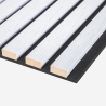 4 x decoratieve akoestische houten wandpanelen in grijs 240x60 cm Kover-DW Catalogus