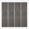 4 x akoestisch wandpaneel 240x60 cm donkere houten latten Kover-DB Aanbieding