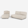 Beige 3-zits modulaire hoekbank met verplaatsbare chaise longue Mozy Prijs