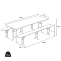 Biertafel set  220x80 cm Voorraad
