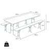 Biertafel set  220x80 cm Voorraad