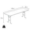 Set van 10 houten biertafels 220x80 cm Catalogus