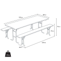 10 Table de brasserie bancs bois pliant ensemble 220x80 Choix